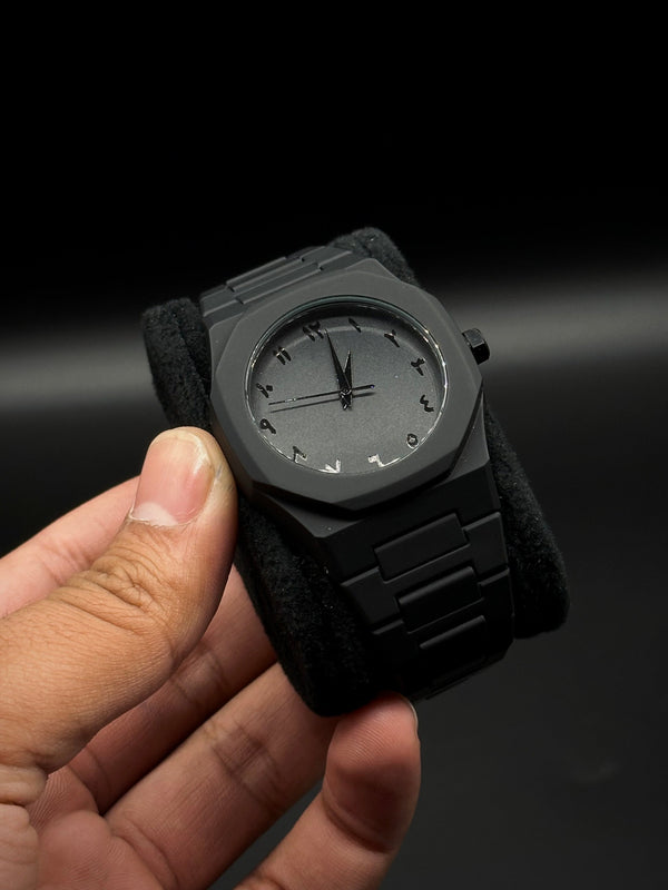 Arabic Aura Black Edition ⌚ Sleek • Bold • Timeless  🔹 Perfect blend of tradition & modern elegance