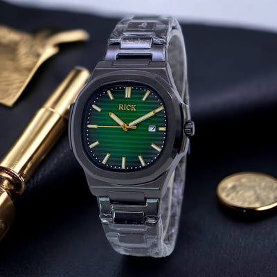 Rick Quartz Men's Watch – Sleek Stainless Steel Design – Luxury Watch for Men,